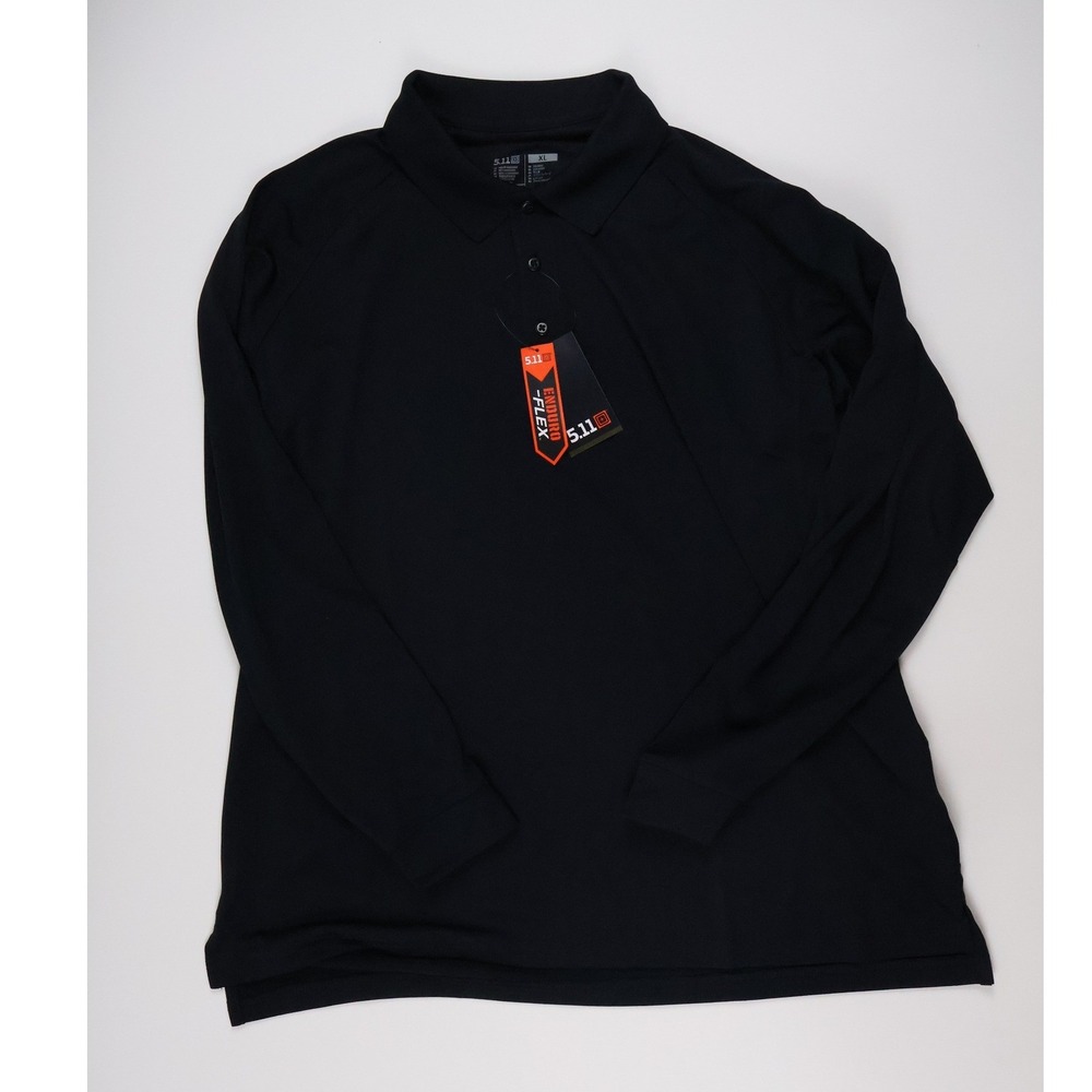 5.11 Tactical Performance Long Sleeve Polo Dark Navy Solid XL NWT 72049